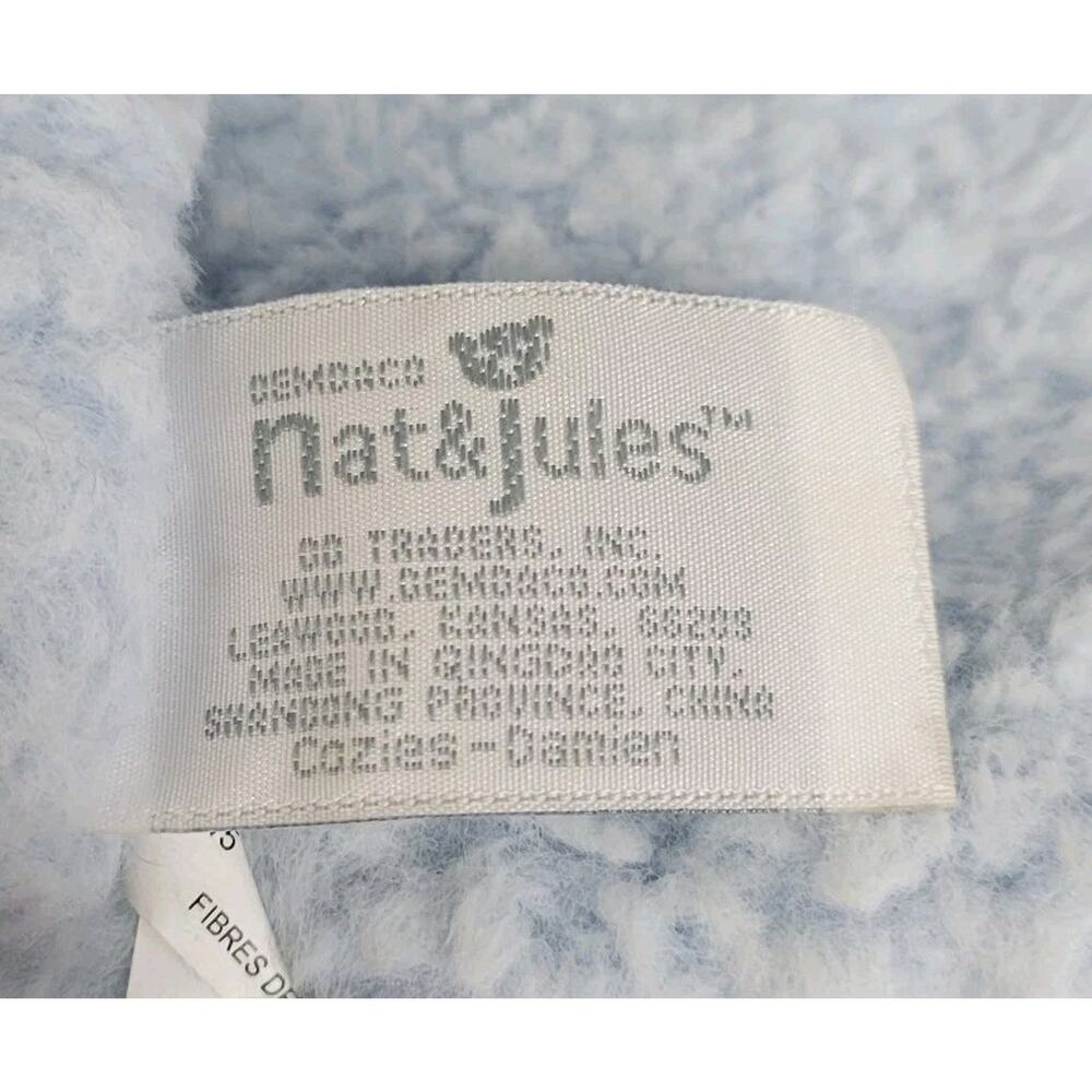 Nat & Jules Damien Blue Sherpa Plush Puppy Dog 12" Cozies Lovey Security Blanket - Picture 7 of 8